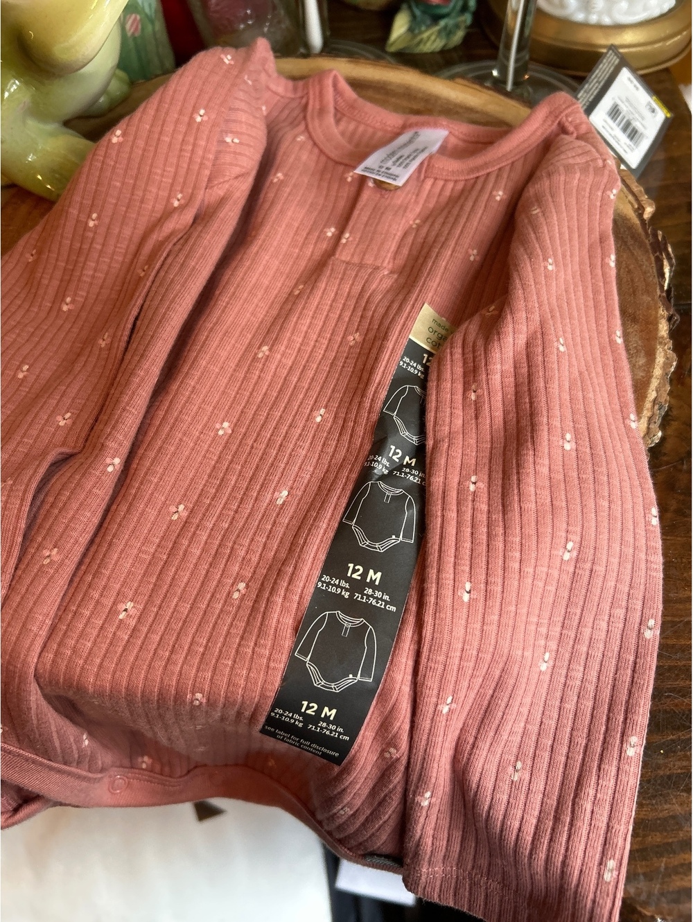 Modern Moments Baby Ribbed Long Sleeve Bodysuit 12M